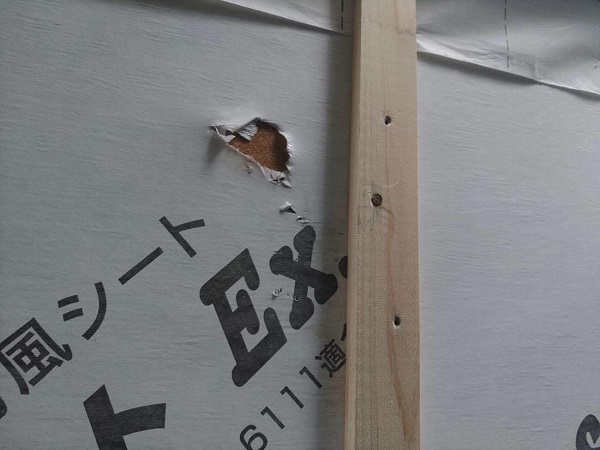 東京都中野区・O様邸　隣家工事中に破損した外壁・雨樋の補修工事2 (2)