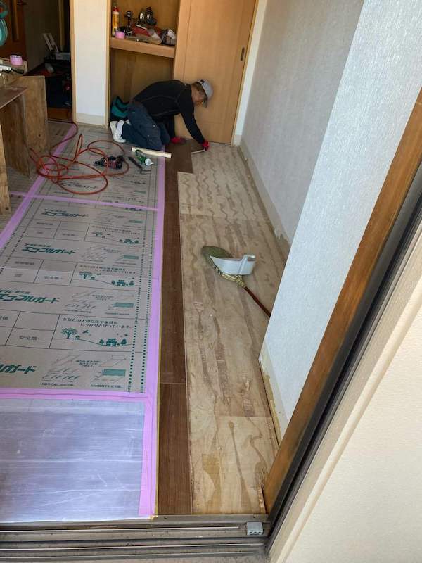 東京都目黒区・アパート　フローリング張り替え工事を行いました(6)